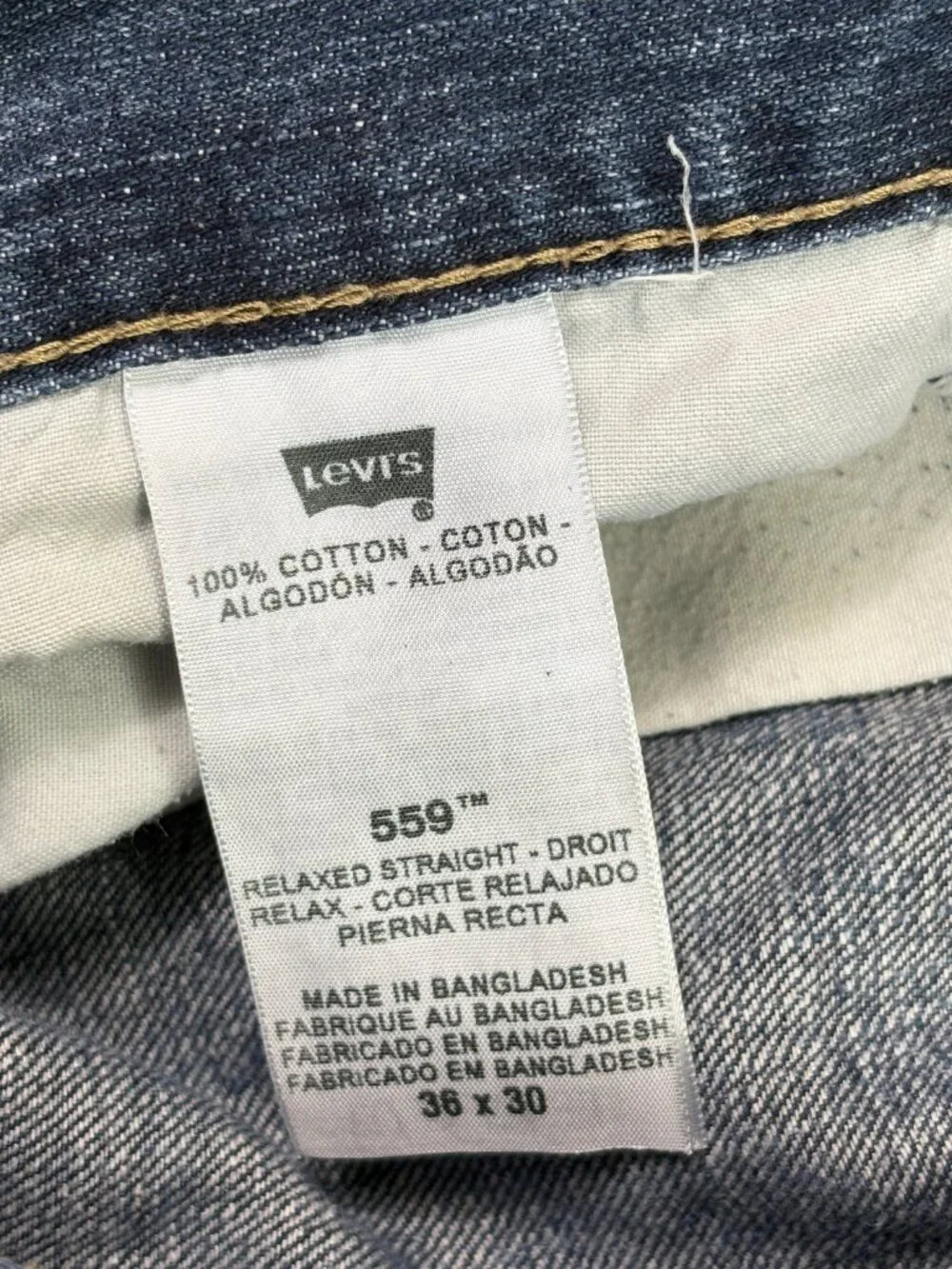 Levi’s 559 Relaxed Straight Mens Blue Denim Jeans Size 36x30 Pants Medium Wash